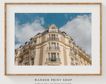 Paris Architecture Print: Elegant Apartment Façade, Travel Photography