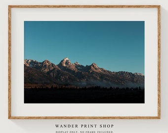 Grand Teton Sunset Photograph: Rocky Mountain Landscape Art Print