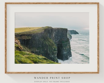 Cliffs of Moher Sunset Print: Ireland Landscape Photography, Nature Wall Art