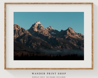 Grand Teton Sunset Photograph: Rocky Mountain Landscape Art Print