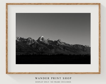 Grand Teton Sunset Photograph: Rocky Mountain Landscape Art Print