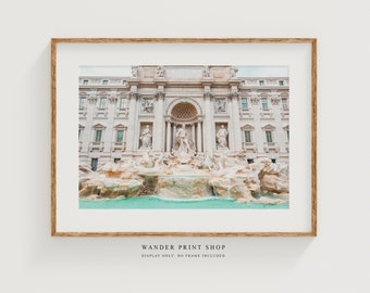 Trevi Fountain Rome Photography Print: Italian Travel Wall Art