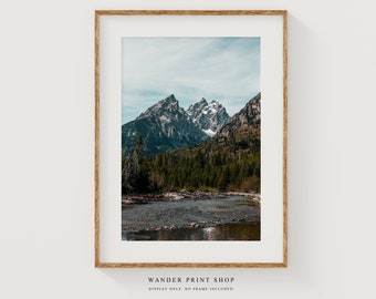 Grand Teton National Park Mountain Home Wall Decor Grand Teton Photography Mountain Wall Art Mountain Wall Decor Mountain Art Print