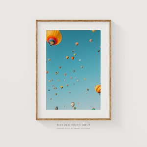Albuquerque Balloon Fiesta Print: Colorful Hot Air Balloon Wall Art