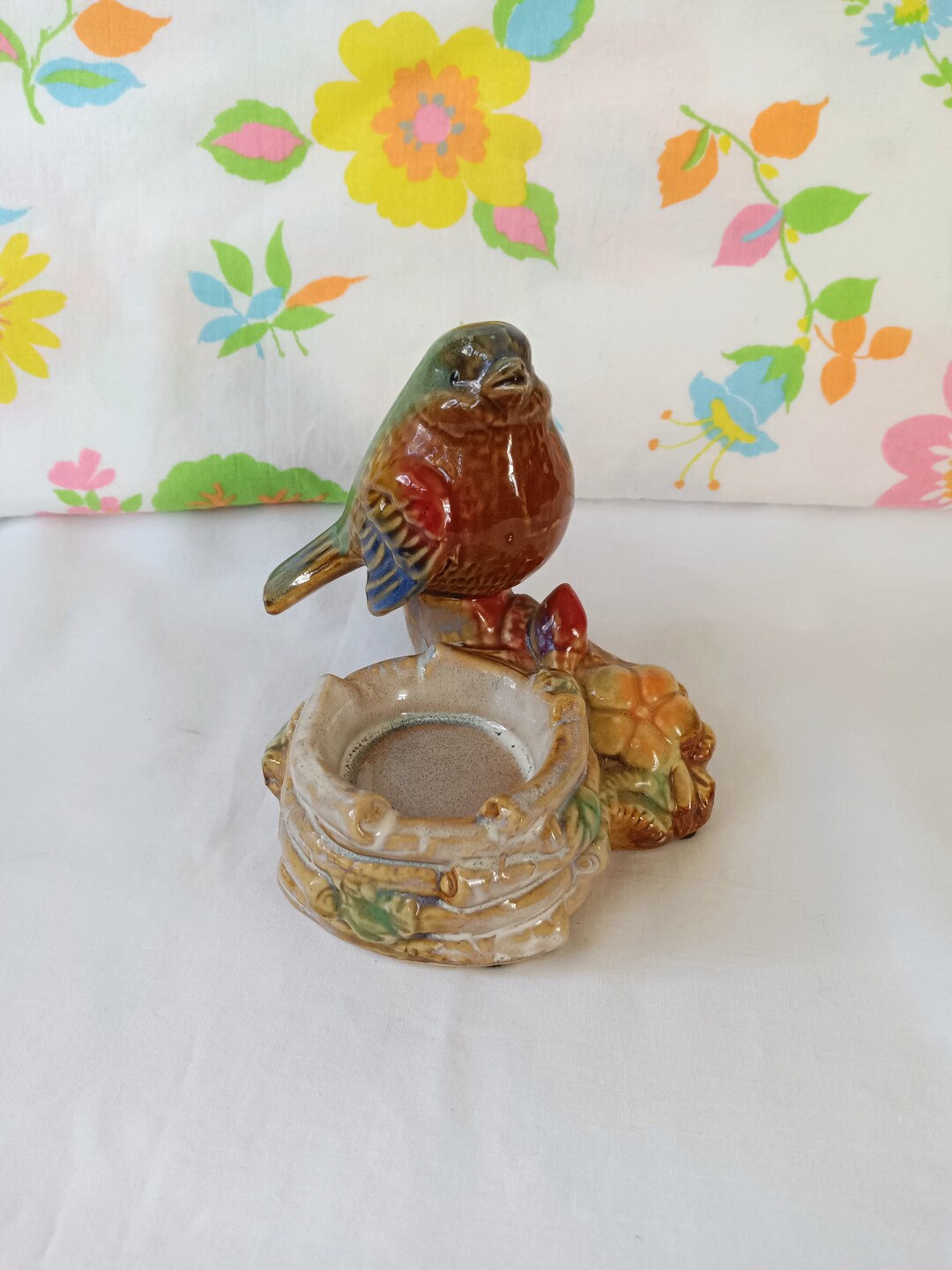 Vintage Bird Tealight Candle Holder Tii Votive Holder Shiny Etsy