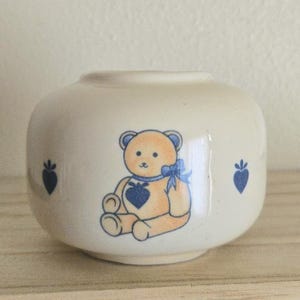 1987 Teddy Bear Candle Holder, Potpourri Simmer Pot, Cottagecore, W.B.I