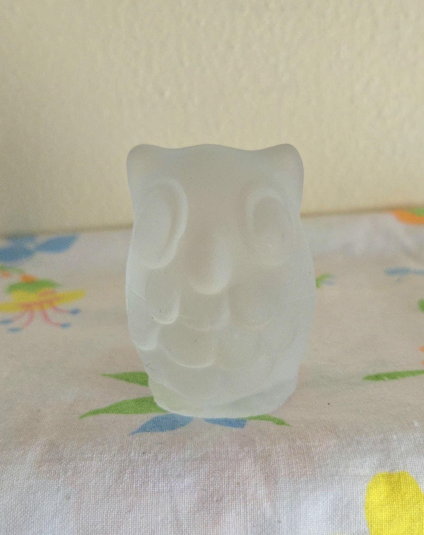 Frosted Glass Owl, Carolina Critters NC, Small Paperweight