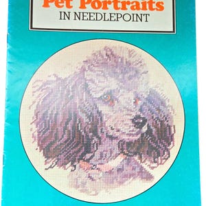 Vintage Pet Portraits In Needlepoint, McCall's Craft, Dogs & Cats Leaflet Cross Stitch