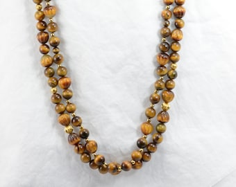Tiger's Eye Necklace, Beaded Necklace