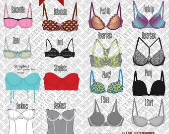 BH-vectorbundel: platte lingeriemodeschetsen (AI, pdf, png)