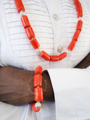 Coral beads for best sale men