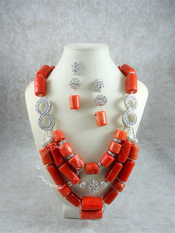African coral necklace clearance