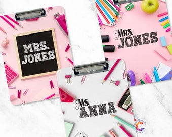Teacher Name Personalized Clipboard, End of school year Teacher Gift, Teacher Clipboard Personalized, Teacher Appreciation Week Gift