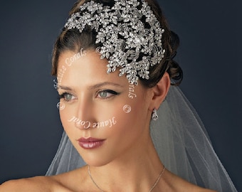 Crystal Bridal HEADPIECE | Princess Bridal Hair Accessories | Vintage Hair Band | Wedding Hair Accessories, Statement Bridal Hair Piece