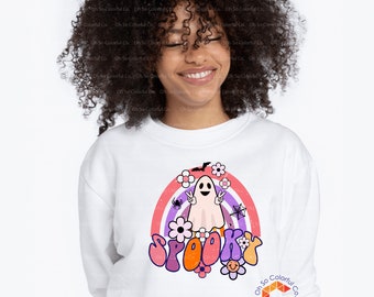 Spooky Retro Halloween Sweatshirt, Spooky Season Sweatshirt, Retro Crewneck Sweatshirt, Spooky Sweatshirt, Halloween Pumpkin Sweatshirt