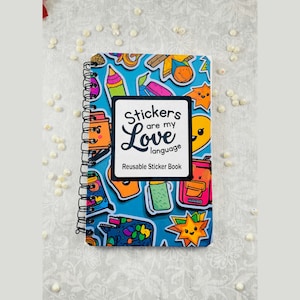 Reusable Sticker Book Gift for Sticker Collector, Stickers are My love Language Reusable Sticker Book, Sticker Collection Book Organizer