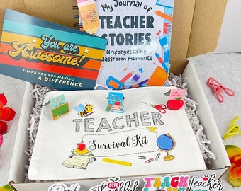 THANK YOU TEACHER gift set, Thank You For Helping Me Grow, Teacher Christmas Gift, Teacher Appreciation Gift, Teacher Gift Box, End of Term