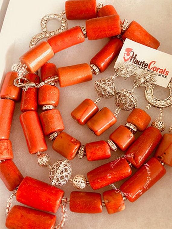 African coral necklace sale