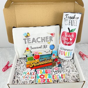THANK YOU TEACHER gift set, Thank You For Helping Me Grow, Teacher Christmas Gift, Teacher Appreciation Gift, Teacher Gift Box, End of Term