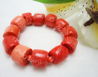 Traditional African Coral Bead Bracelet