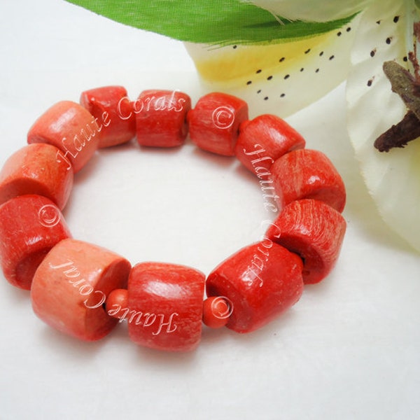 Traditional African Coral Bead Bracelet