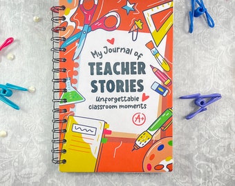 Teacher Appreciation Gift, Teacher Memory Journal, Thank You Gift for Teacher, End of Year Teacher Gift, Keepsake Journal for Teachers