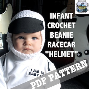 PDF CROCHET PATTERN - Baby Race Car Driver Crochet Hat