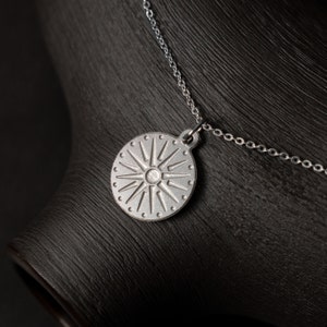 Sun and Stars Charm Necklace on sterling silver chain, layering necklace, silver necklace, dainty necklace, minimalist necklace, sun pendant
