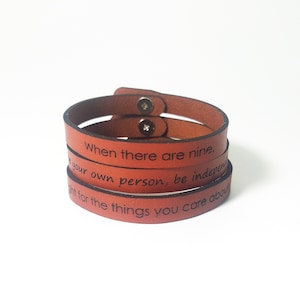 Ruth Bader Ginsburg Leder Zitat Armbänder, feministischer Schmuck, inspirierender Spruch Armbänder, Motivationsschmuck, individuelle Zitat Schmuck