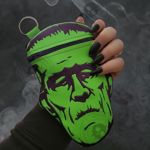 Classic Monsters Frankenstein Coin Pouch: Goth Halloween Wristlet