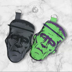 Classic Monsters Frankenstein Coin Pouch: Goth Halloween Wristlet