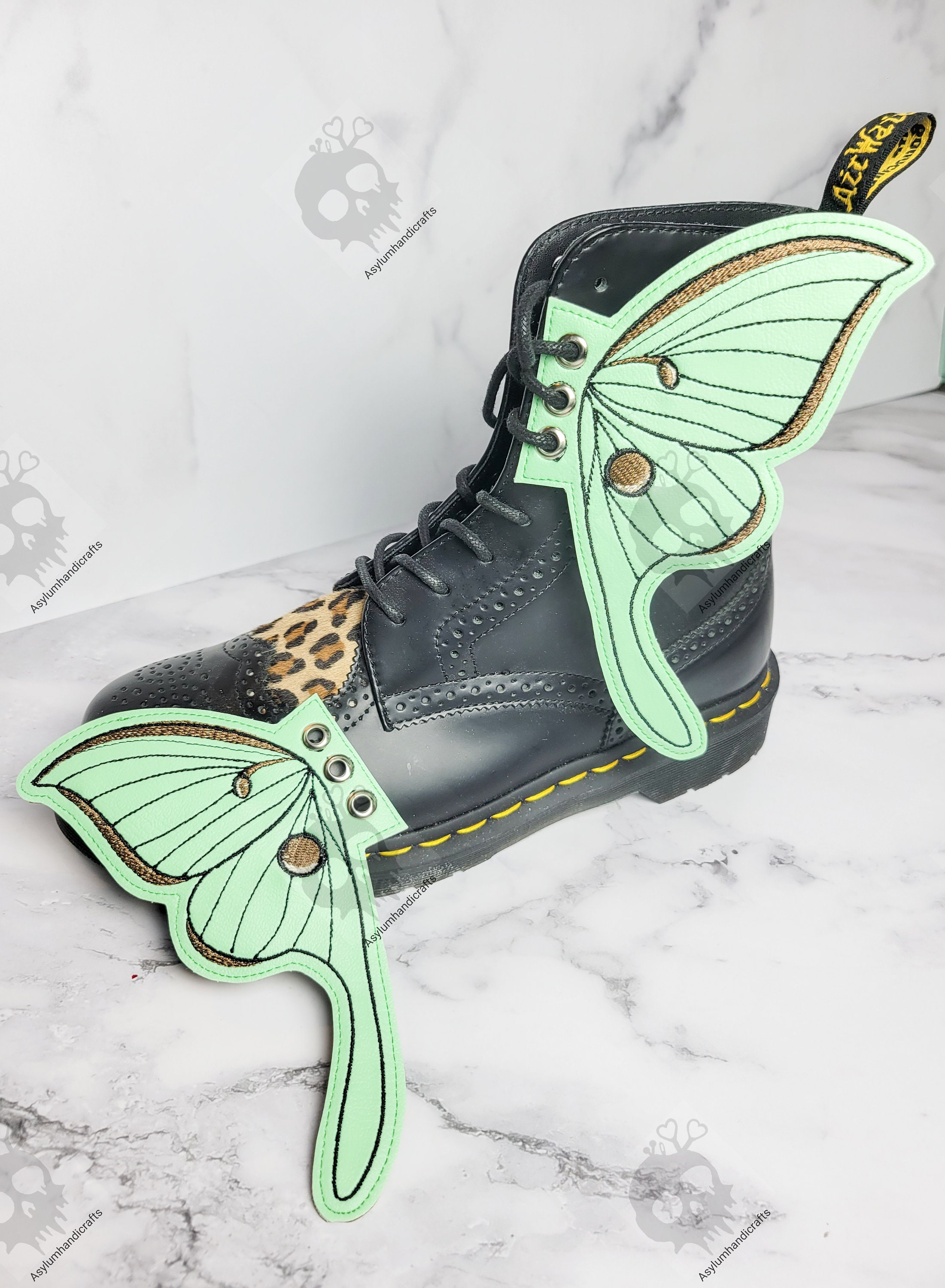 Luna Moth Boot Wings Skate Accessory Lace Wings Lace Charms