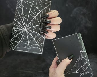 Spiderweb Passport Holder Gothic Passport Cover Travel Wallet Goth Travel Accessory Halloween Passport Case Alt Fashion Travel Organizer