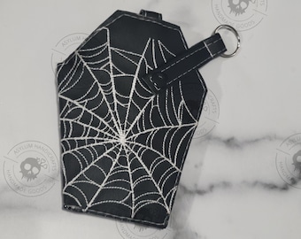 Glow in the Dark Spider Web Coffin Wallet - Gothic Card Holder