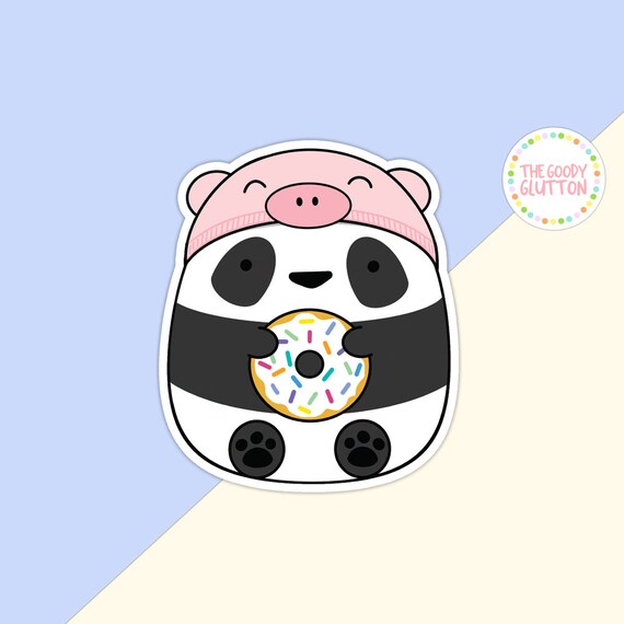 Kawaii Panda Donut Sticker