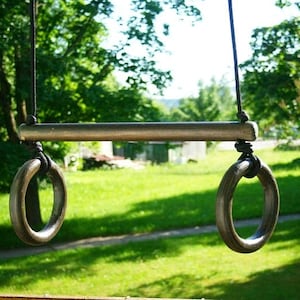 Turnringe mit Trapezstange für Kinder