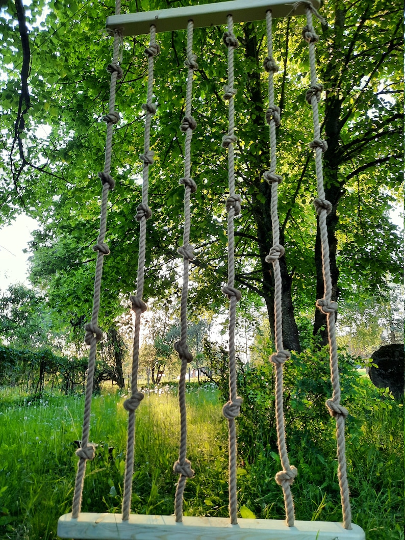 Climbing Rope Wall Row of Climbing Ropes With Knots Etsy