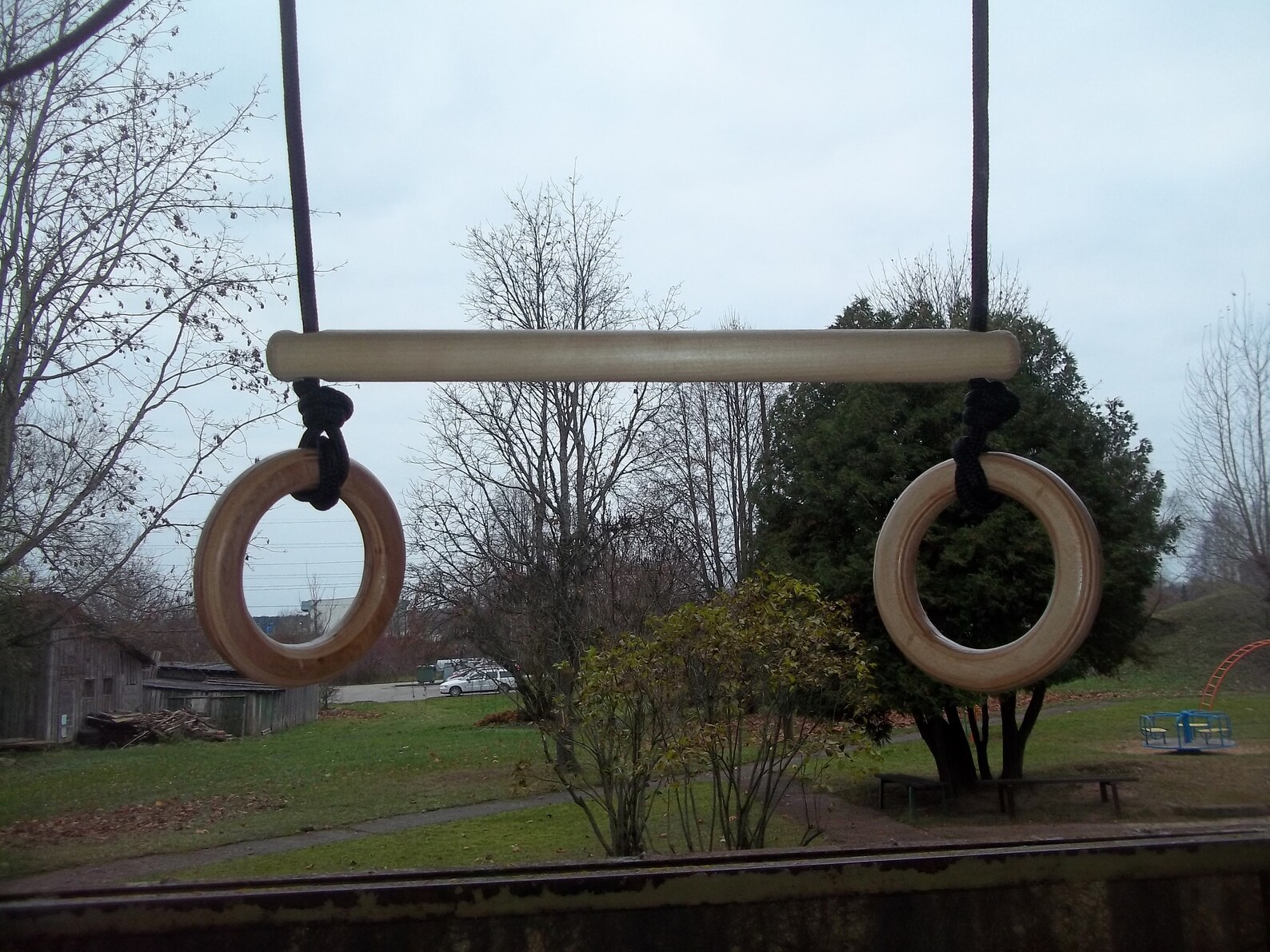Gymnastic rings with trapeze bar Gym Strength Training Etsy