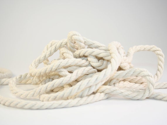 20 Yard White Cotton Rope, 0.23 6 Mm Thick, Soft and Light Rope, Natural  White Cotton, Spool of Double Ply Rope 