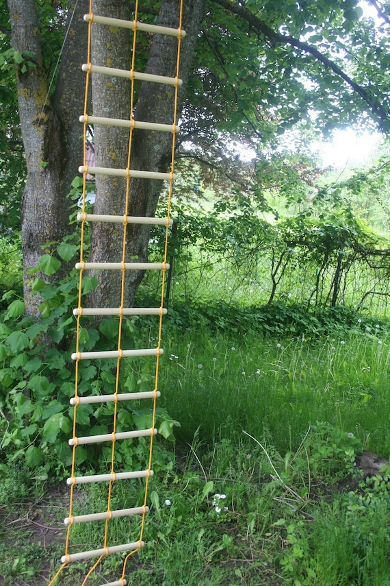 Scala a doppia corda 1,3 piedi 40 cm di larghezza 3-30 piedi 1-10 m di  lunghezza, scala casa sull'albero fatta a mano, touwladder, strickleiter,  échelle de corde, - Etsy Italia