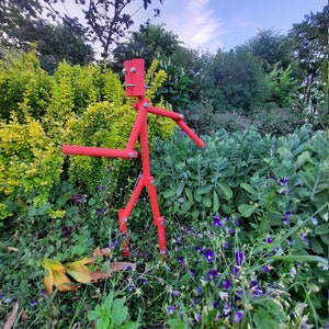 Posable stick figures, garden decoration doll, scarecrow robot
