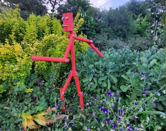 Posable stick figures, garden decoration doll, scarecrow robot