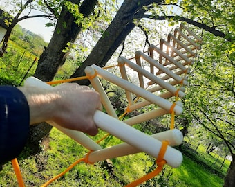 Triangle ladder for climbing outdoors and indoors for kids and adults, great for playgrounds and obstacle courses.