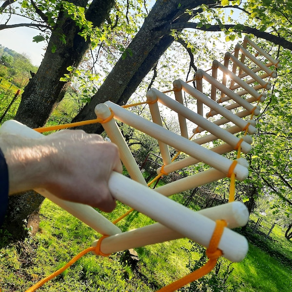 Triangle ladder for climbing outdoors and indoors for kids and adults, great for playgrounds and obstacle courses.