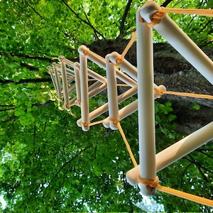 Triangle ladder for climbing outdoors and indoors for kids and adults, great for playgrounds and obstacle courses.