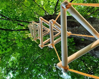 Triangle ladder for climbing outdoors and indoors for kids and adults, great for playgrounds and obstacle courses.