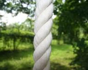 Thick Organic Cotton Climbing Rope with Metal Mounts, Custom Length