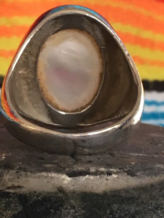 Mother of Pearl Sterling Silver Ring - image 3