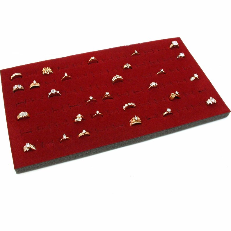 Ring Tray Insert Velvet Ring Try Foam Slot 72 Piece Etsy Canada