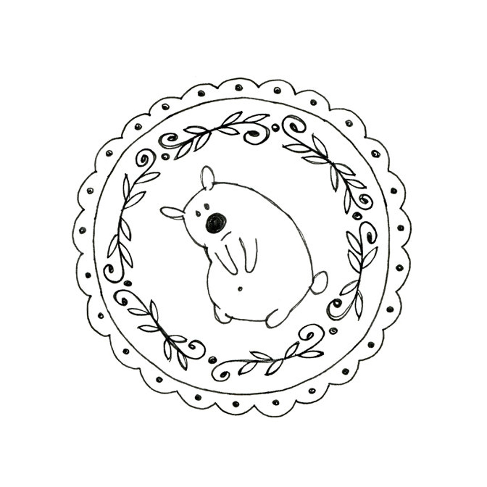 Hand Embroidery Bear Digital Downloadable Pattern Teddy Bear Pdf 0009